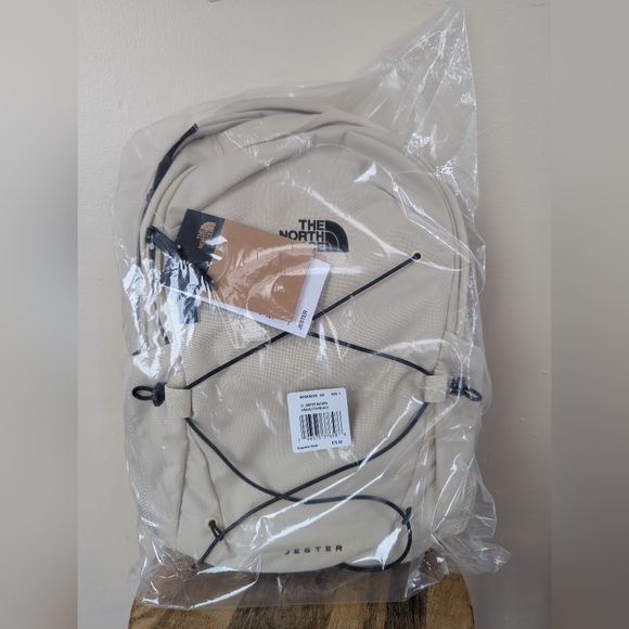 NWT! The North Face The Jester Backpack, Gravel/Cream, Women's Fit, 27L - Picture 3 of 15